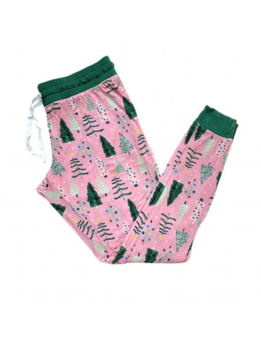 Pink Twinkling Trees - Women's Bamboo Viscose Pajama Set