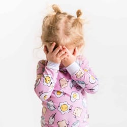 Pink Breakfast Buddies Two-Piece Toddler/Kids Bamboo Viscose Pajama Set