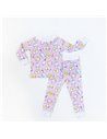 Pink Breakfast Buddies Two-Piece Toddler/Kids Bamboo Viscose Pajama Set