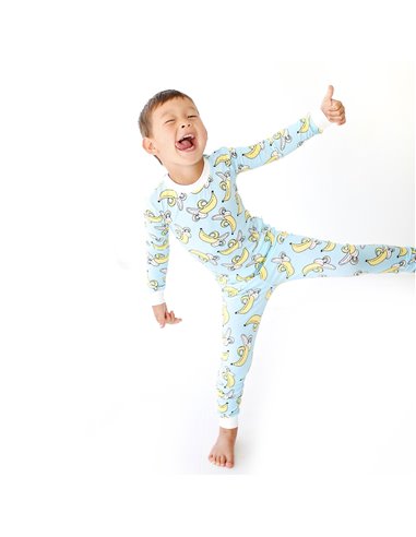 Bananas Two-Piece Toddler/Kids Bamboo Viscose Pajama Set