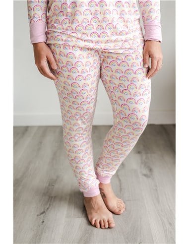 Pastel Rainbows Women's Bamboo Viscose Pajama Pants