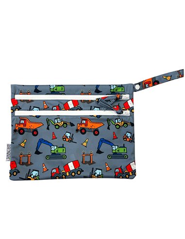 Construction Zone - Waterproof Wet Bag (For mealtime, on-the-go, and more!)